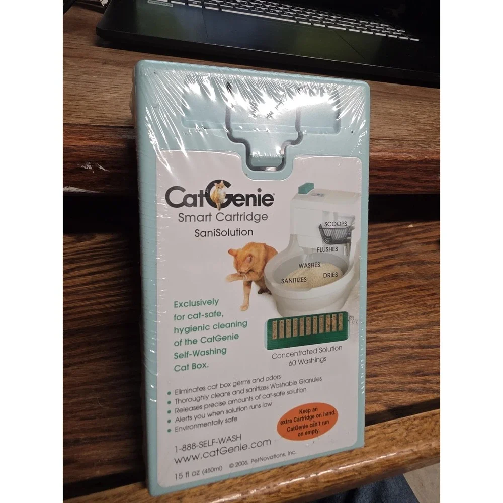 CatGenie Smart Cartridge SaniSolution 60 Washings 15 FL Oz for Cat LitterBox NEW